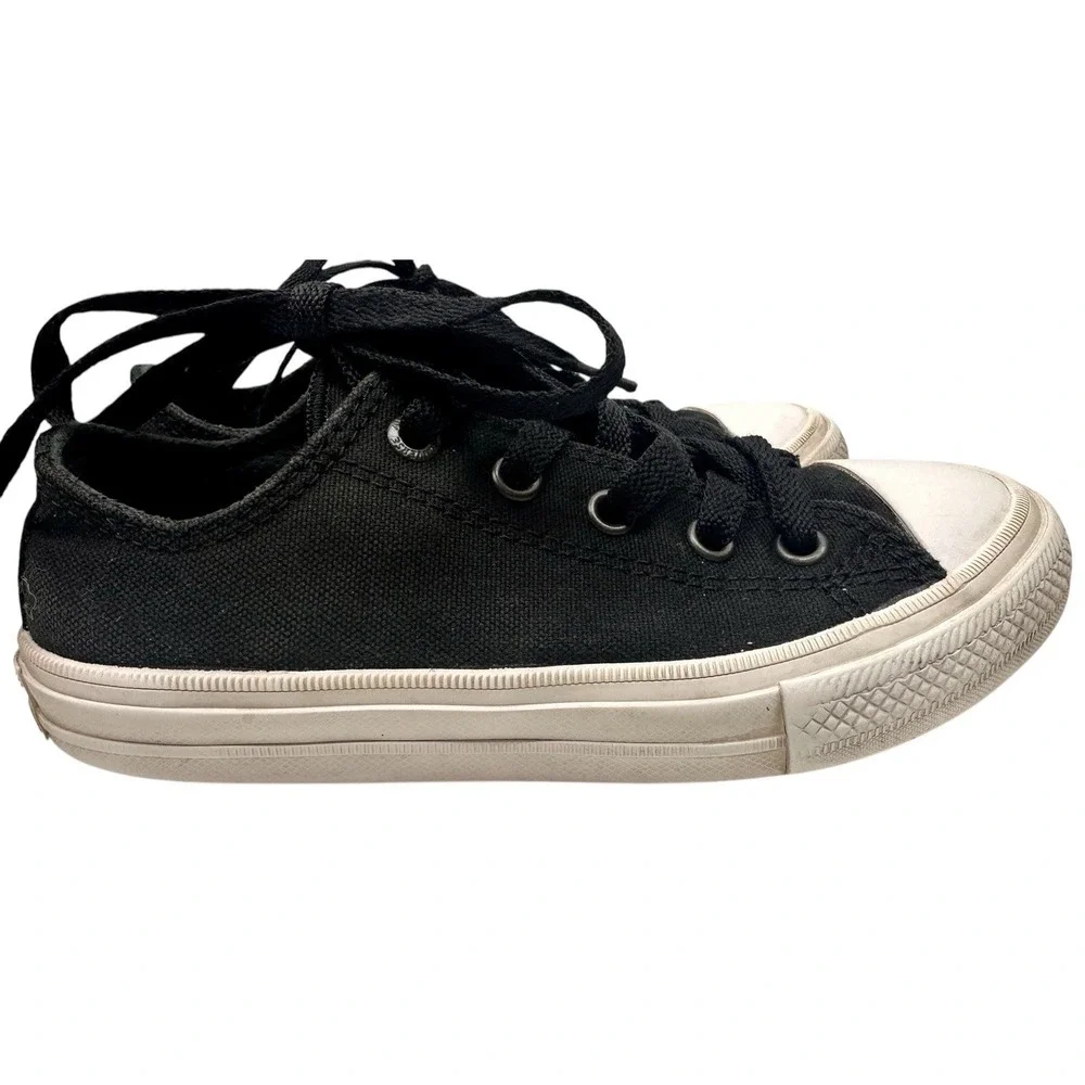 Converse Chuck Taylor II Black All Star Sneakers With Lunarlon Kid Youth Size 12